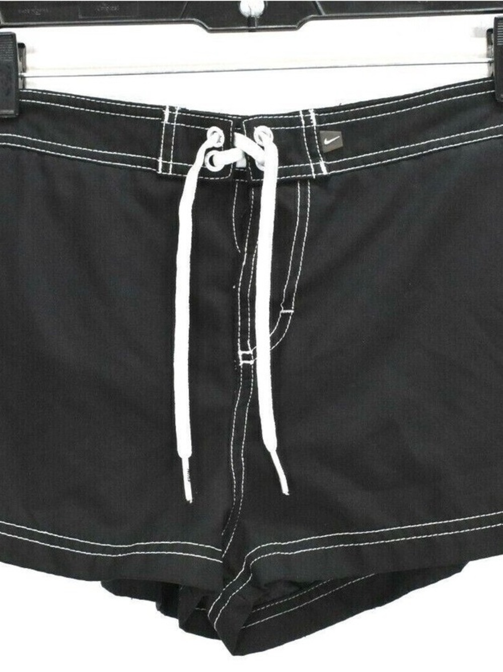 Nike Black Swim Trunks with White Drawcord